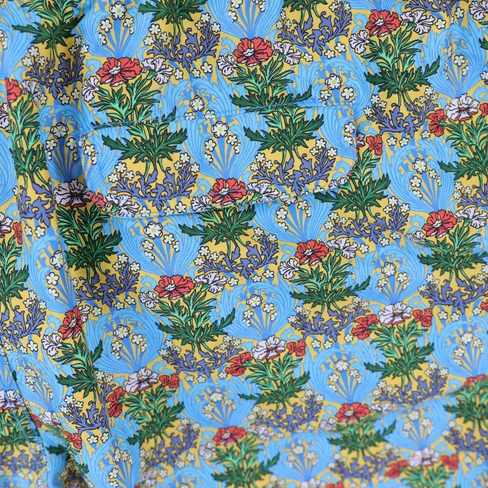 Onia The Calder Swim Trunks Mens XXL Liberty of London Floral Swim Shorts Blue